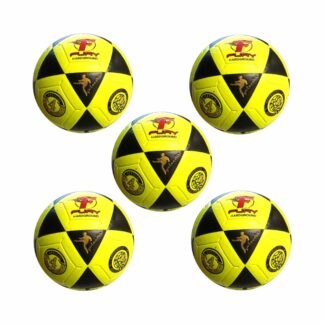 Fury Hardground Yellow Football (Pack of 5 Balls) - Size 4