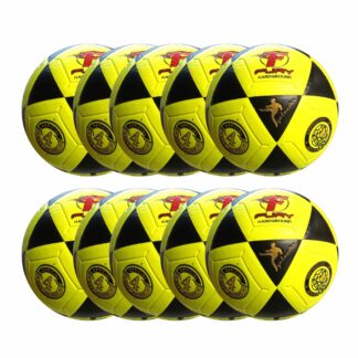 Fury Hardground Yellow Football (Pack of 10 Balls) - Size 4