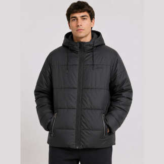 Fury Padded Hooded Jacket - Black